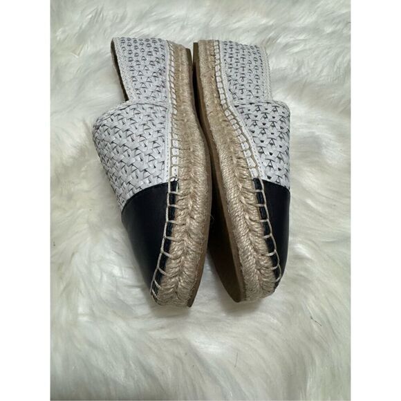 J.mclaughlin Redding 2 basket weave woven black white loafers 9M - Picture 5 of 11